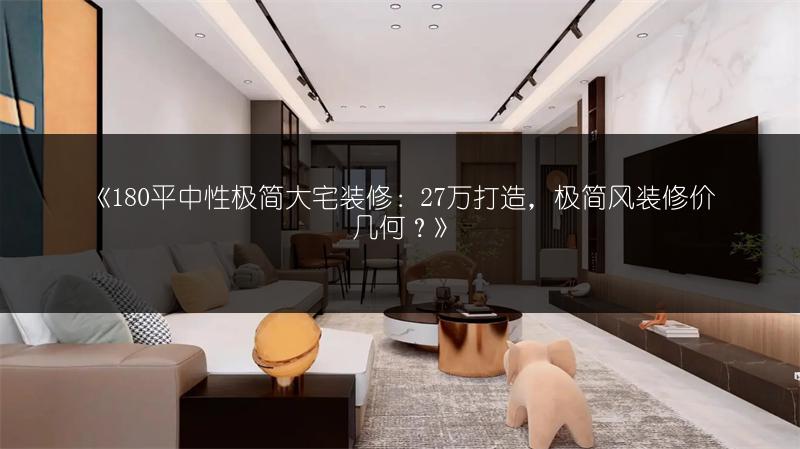 《180平中性极简大宅装修：27万打造，极简风装修价几何？》